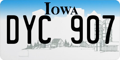 IA license plate DYC907