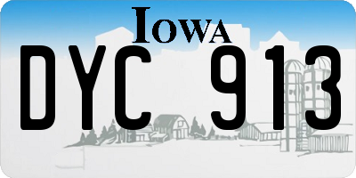 IA license plate DYC913