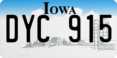 IA license plate DYC915