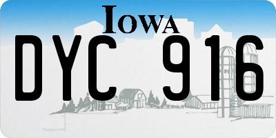 IA license plate DYC916