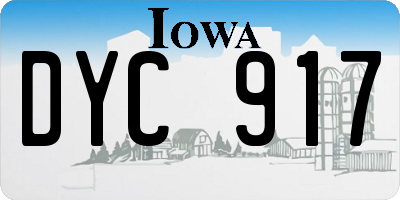 IA license plate DYC917