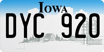IA license plate DYC920
