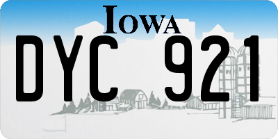 IA license plate DYC921