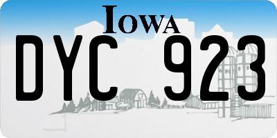 IA license plate DYC923