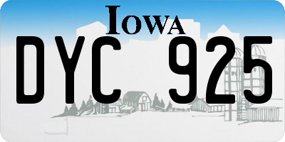 IA license plate DYC925