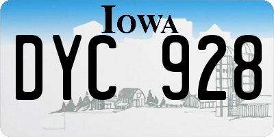 IA license plate DYC928