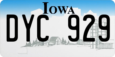 IA license plate DYC929