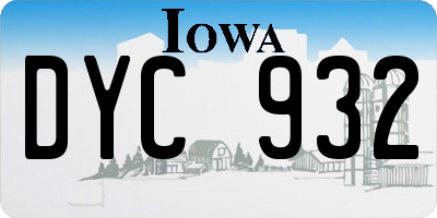 IA license plate DYC932