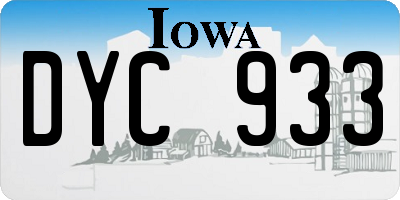 IA license plate DYC933