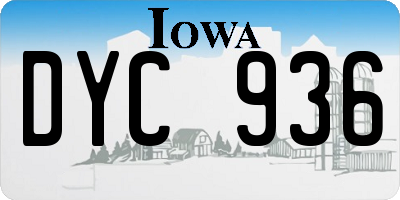 IA license plate DYC936