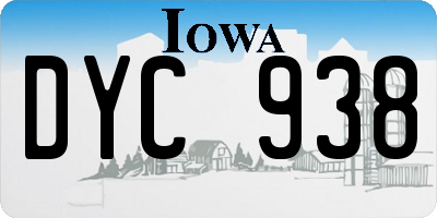 IA license plate DYC938