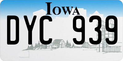 IA license plate DYC939