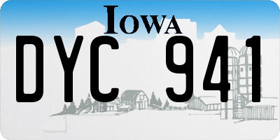 IA license plate DYC941