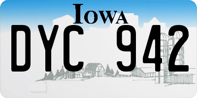 IA license plate DYC942