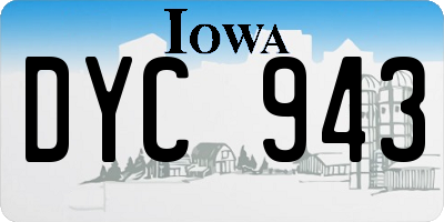 IA license plate DYC943