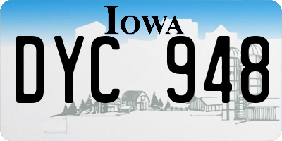 IA license plate DYC948