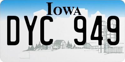 IA license plate DYC949