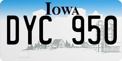 IA license plate DYC950