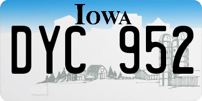 IA license plate DYC952