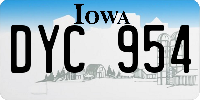 IA license plate DYC954