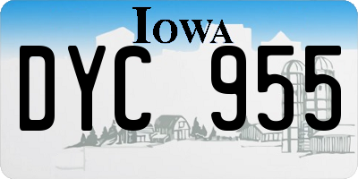 IA license plate DYC955