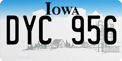 IA license plate DYC956