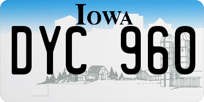 IA license plate DYC960