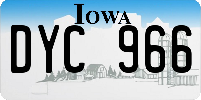 IA license plate DYC966