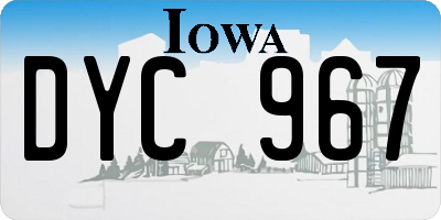 IA license plate DYC967