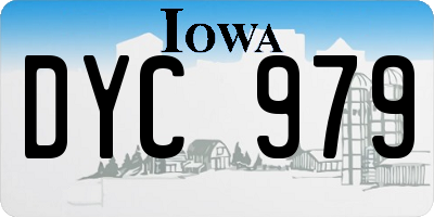 IA license plate DYC979