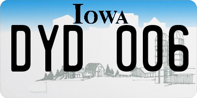 IA license plate DYD006
