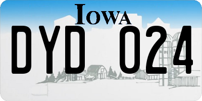 IA license plate DYD024