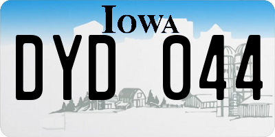 IA license plate DYD044