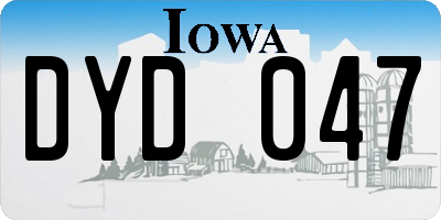 IA license plate DYD047