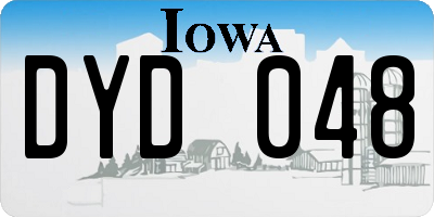 IA license plate DYD048