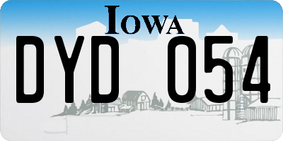 IA license plate DYD054