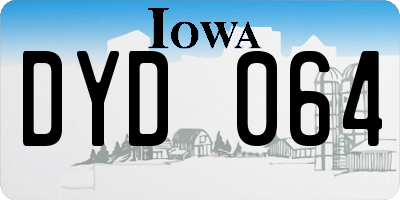 IA license plate DYD064