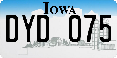 IA license plate DYD075