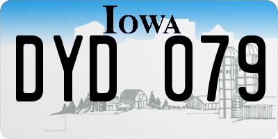 IA license plate DYD079