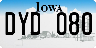IA license plate DYD080