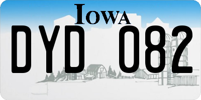 IA license plate DYD082