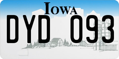 IA license plate DYD093