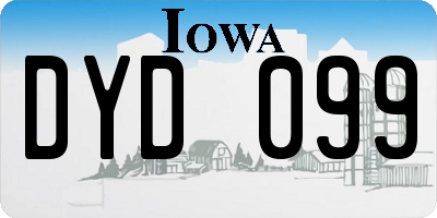 IA license plate DYD099