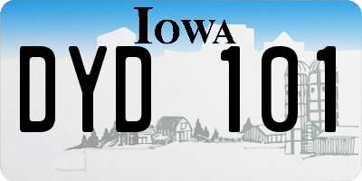IA license plate DYD101