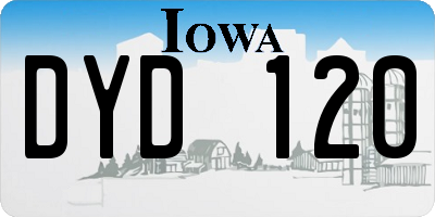 IA license plate DYD120