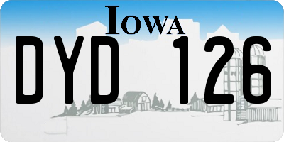 IA license plate DYD126