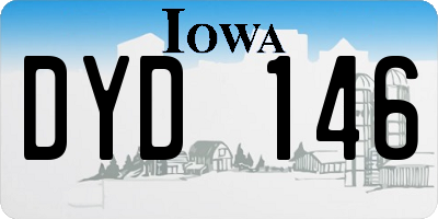 IA license plate DYD146