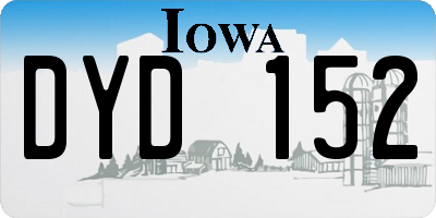 IA license plate DYD152