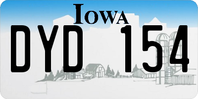 IA license plate DYD154