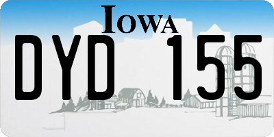 IA license plate DYD155